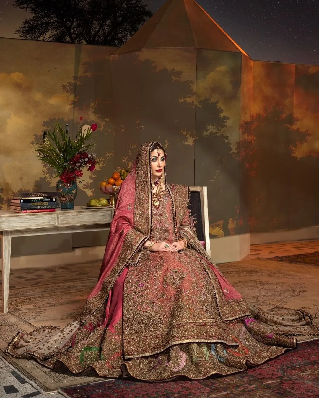 Lehenga Kameez Dupatta Pink Pakistani Bridal Dress