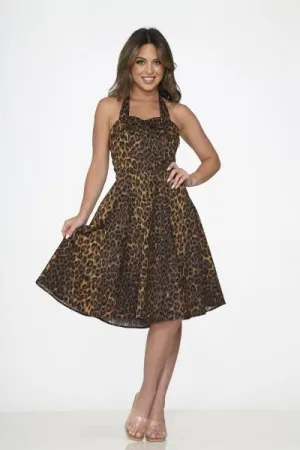 Leopard Halter Dress -