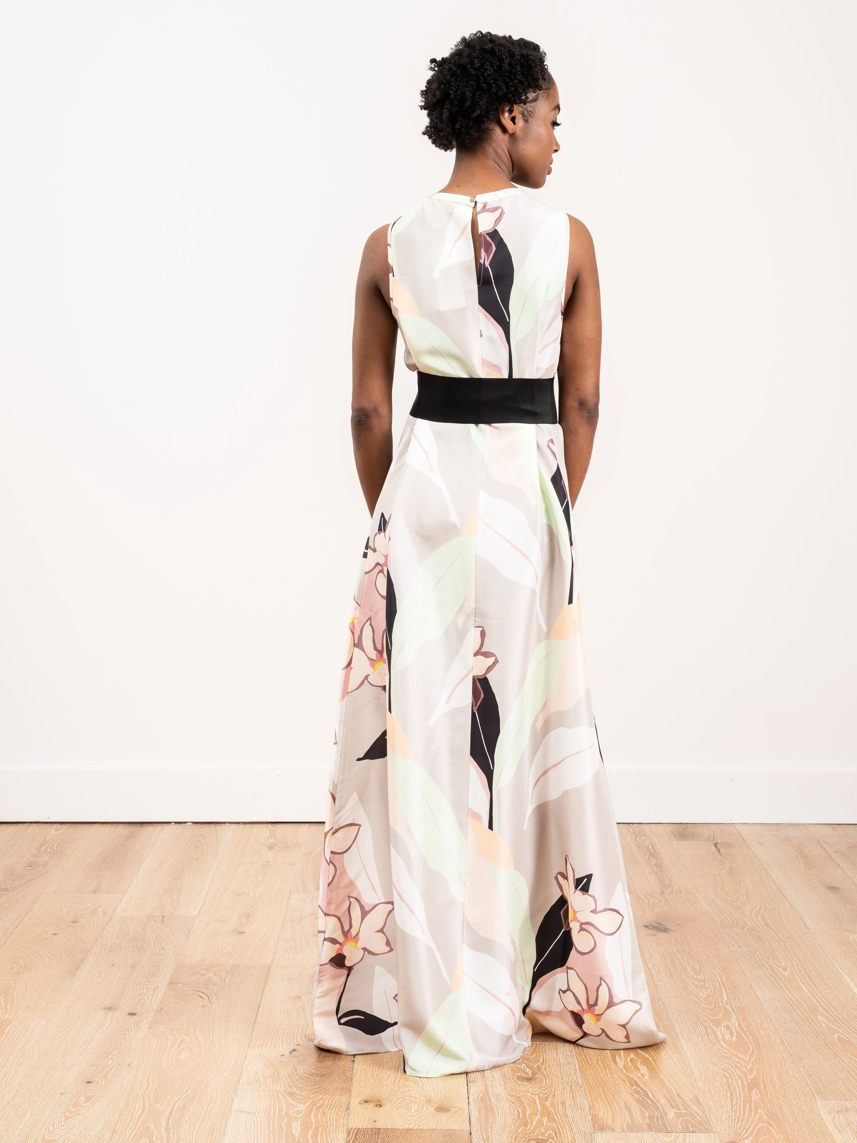 long flower dress