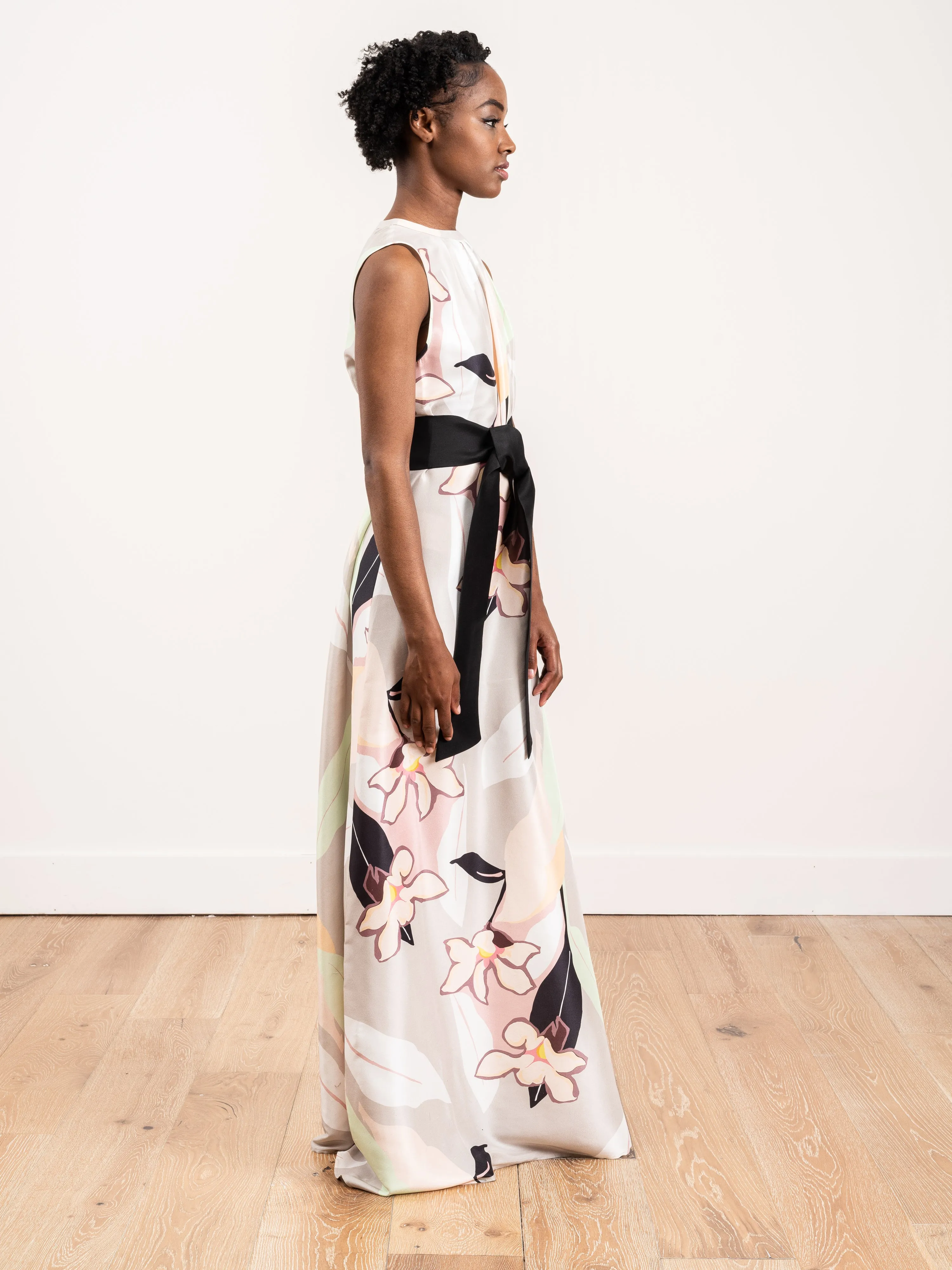 long flower dress