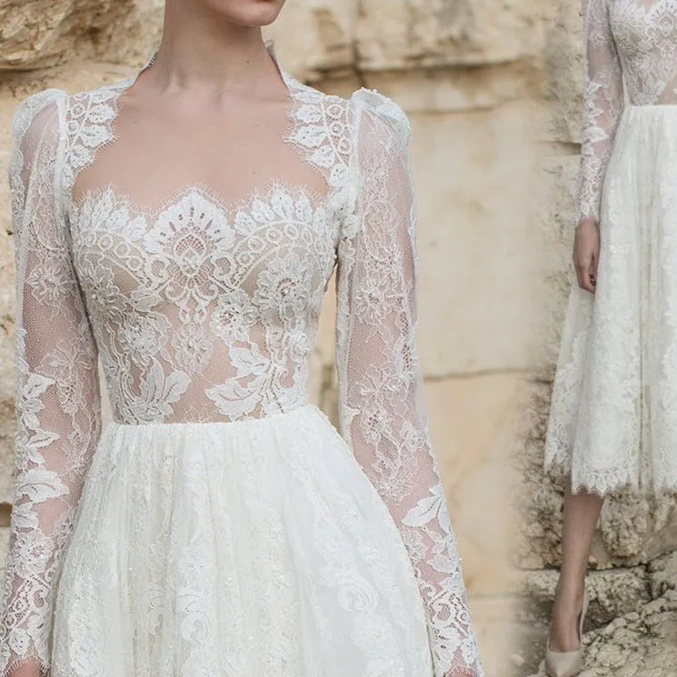 Long Sleeve Lace Wedding Dress