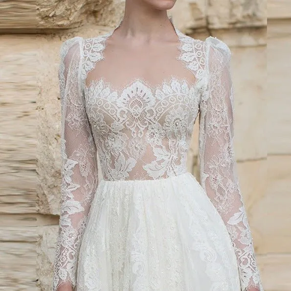 Long Sleeve Lace Wedding Dress
