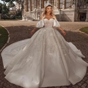 Luxurious Wedding Dresses Crystal Beads Wedding Dresses