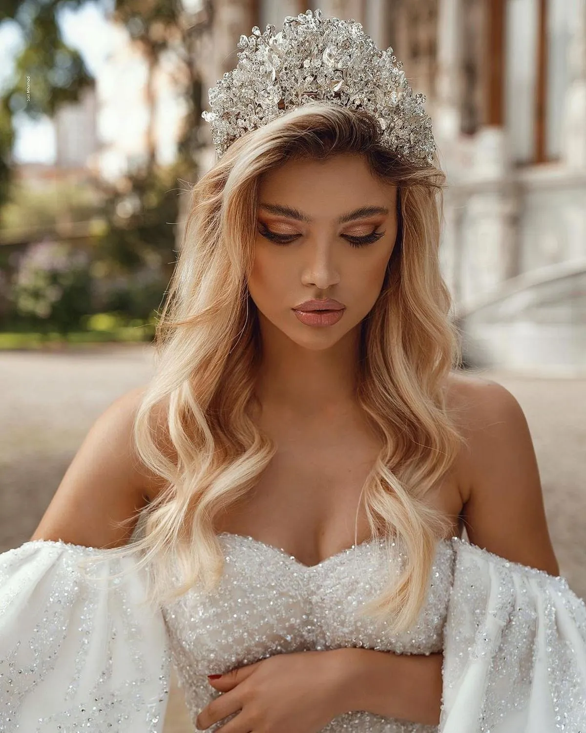 Luxurious Wedding Dresses Crystal Beads Wedding Dresses