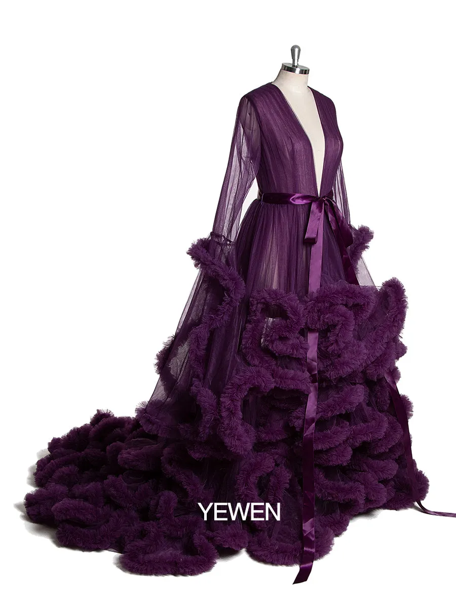 Luxury Princess Wedding Dress Plus Size Ball Gown Maternity Dress for Photography