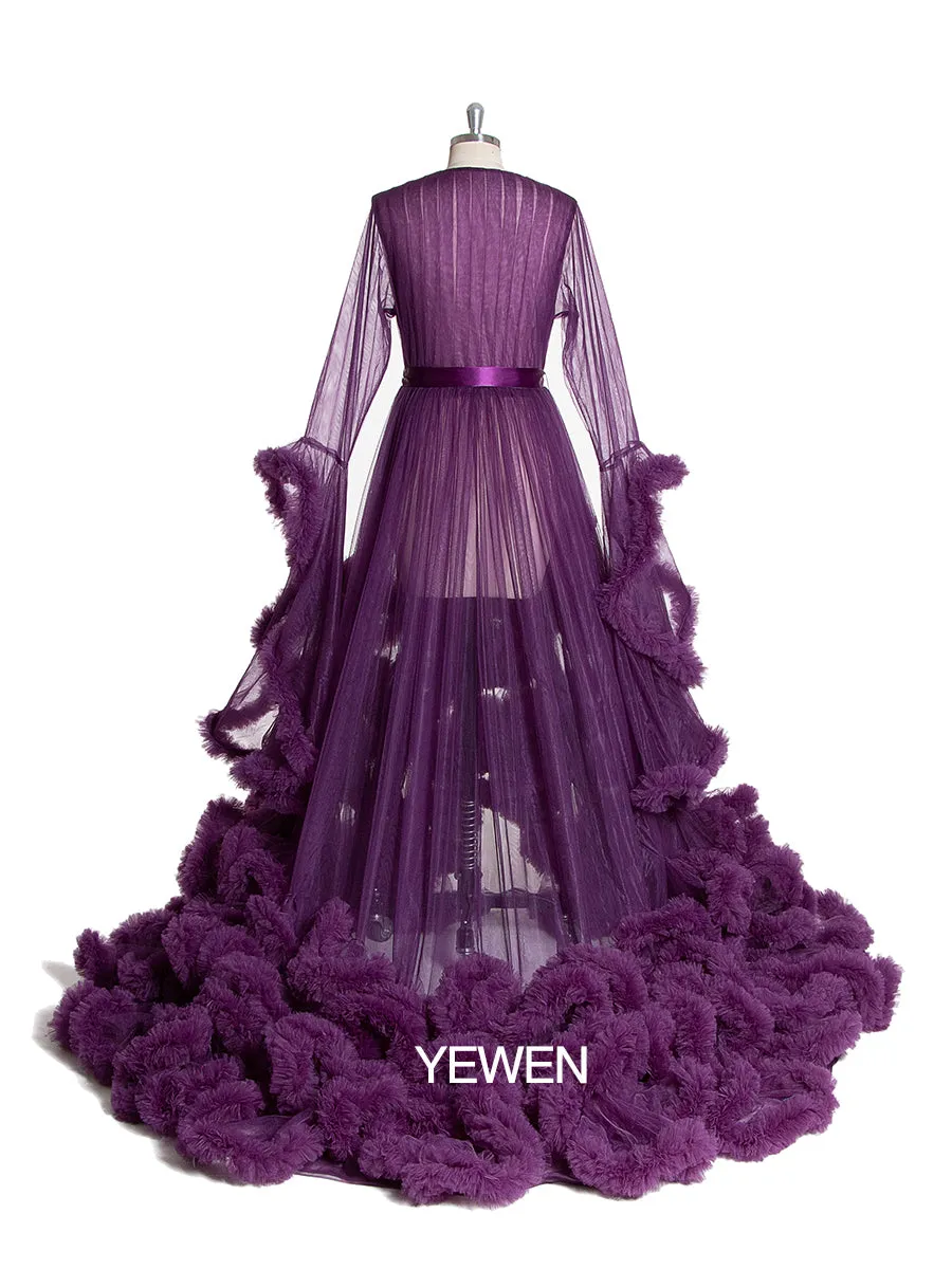 Luxury Princess Wedding Dress Plus Size Ball Gown Maternity Dress for Photography