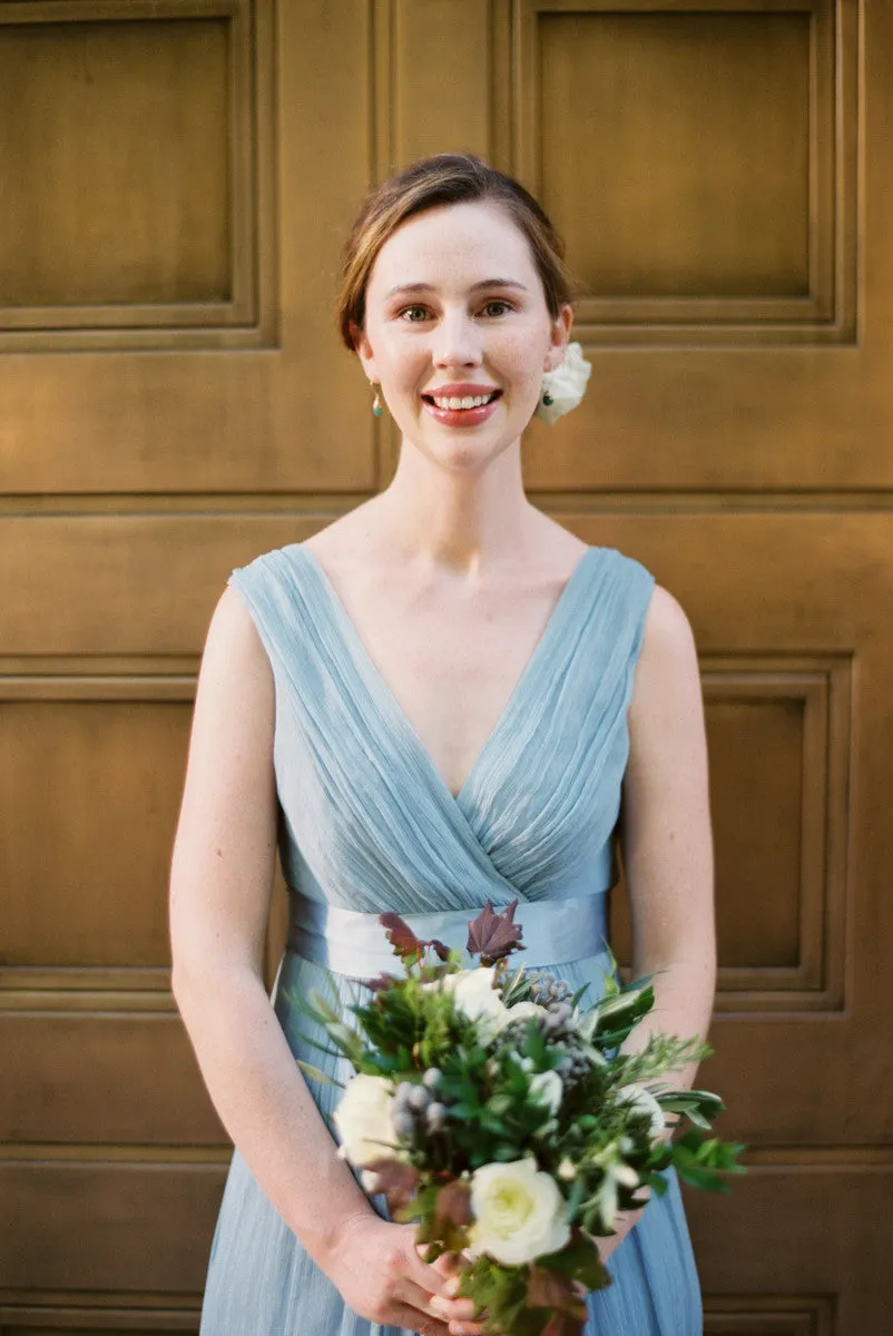 M-DU6556 Long Grecian Bridesmaid Dress