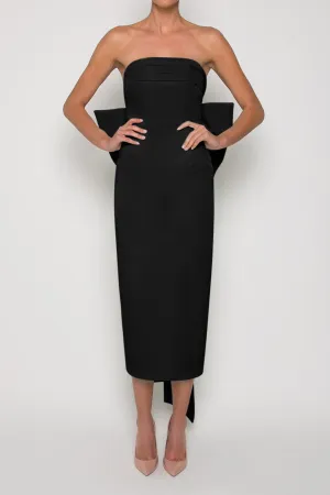 Margaret Silk Faille Midi Dress