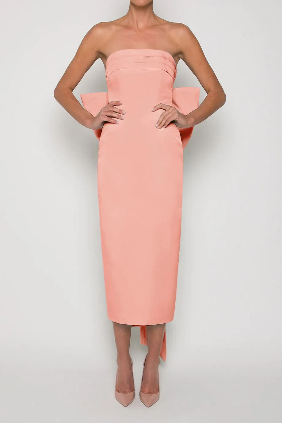 Margaret Silk Faille Midi Dress