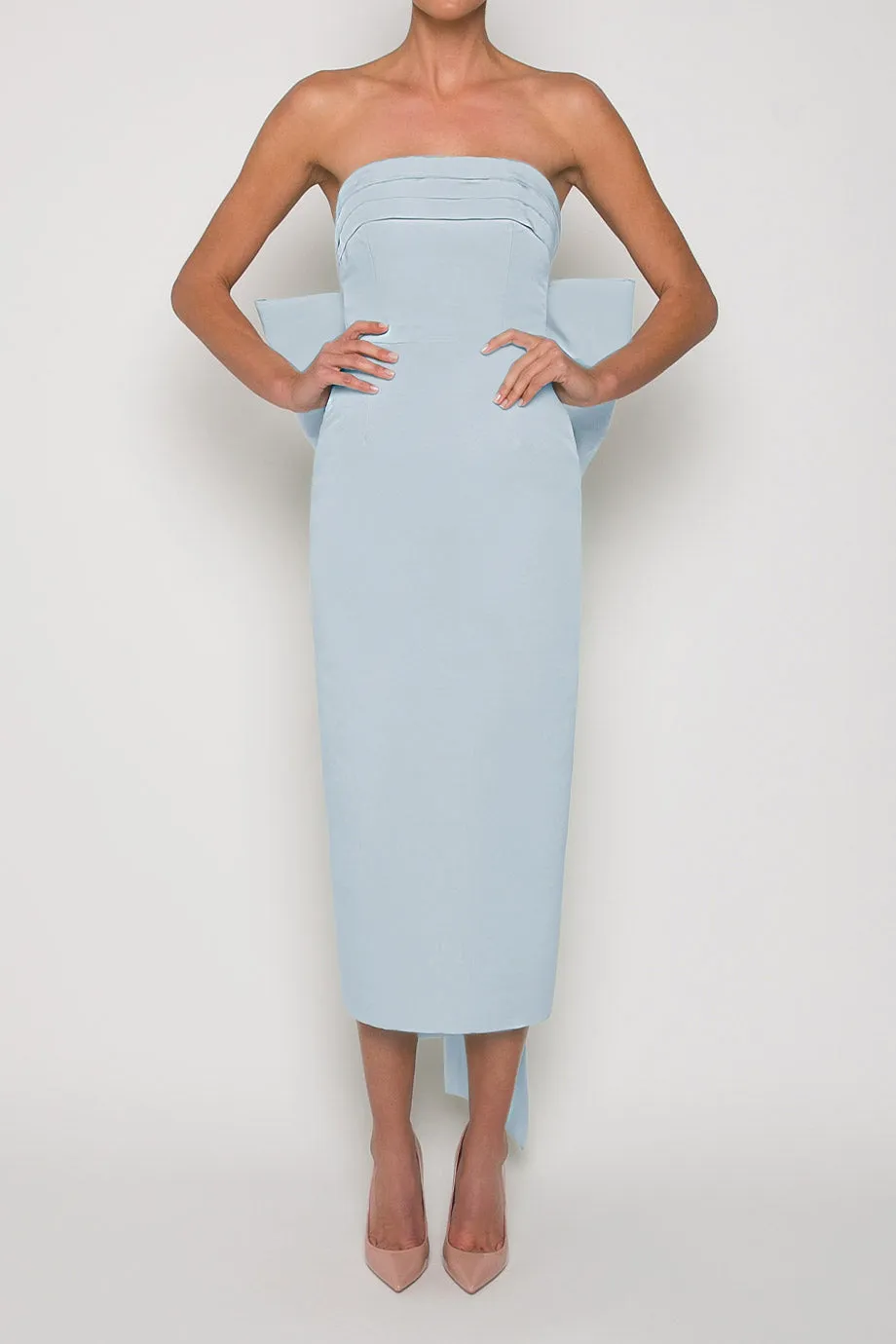Margaret Silk Faille Midi Dress
