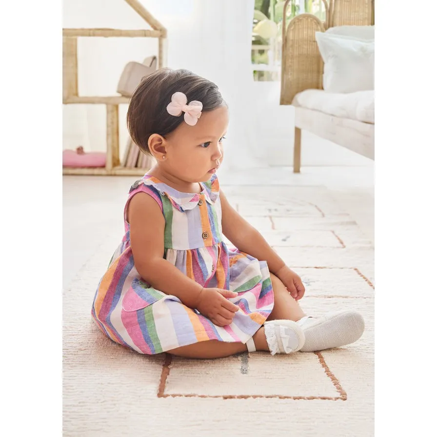 Mayoral Pastel Plaid Dress & Bloomer Set