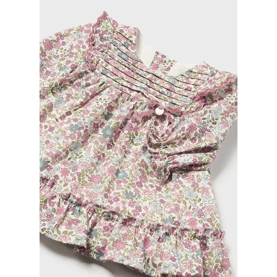 Mayoral Ruffle Floral Print Dress