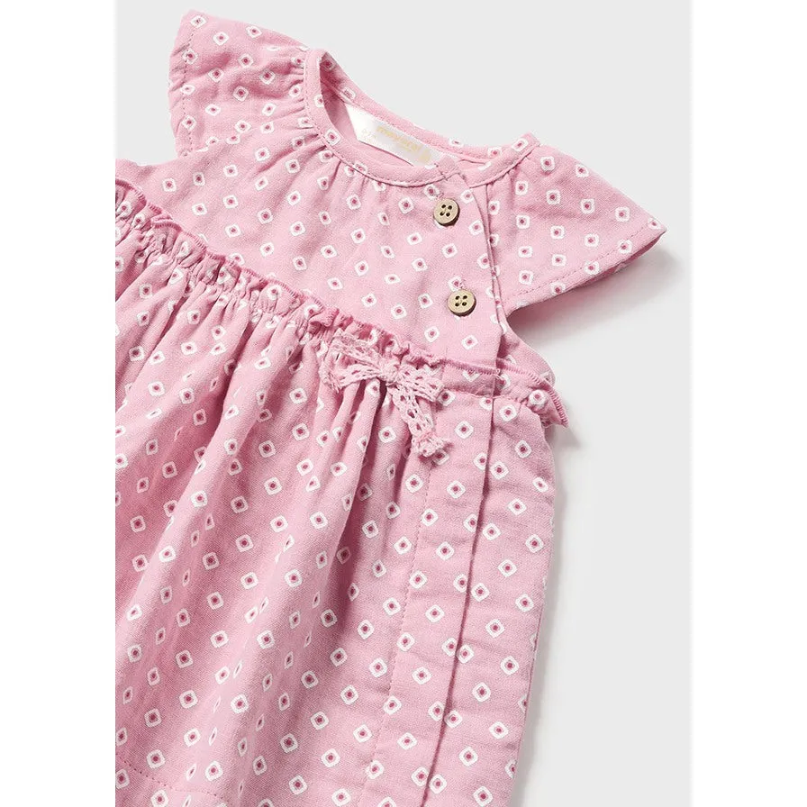 Mayoral Tulip Pink Dress Bloomer & Headband Set