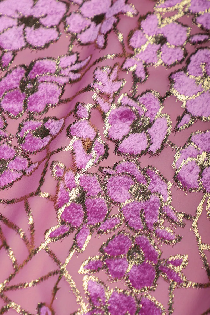 Metallic Rose Gold Flower Cami Dress