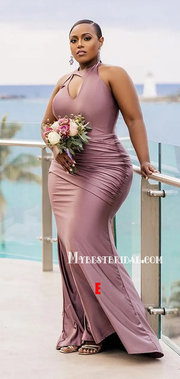 Mismatched Mermaid Soft Satin Long Bridesmaid Dresses, BDS0174
