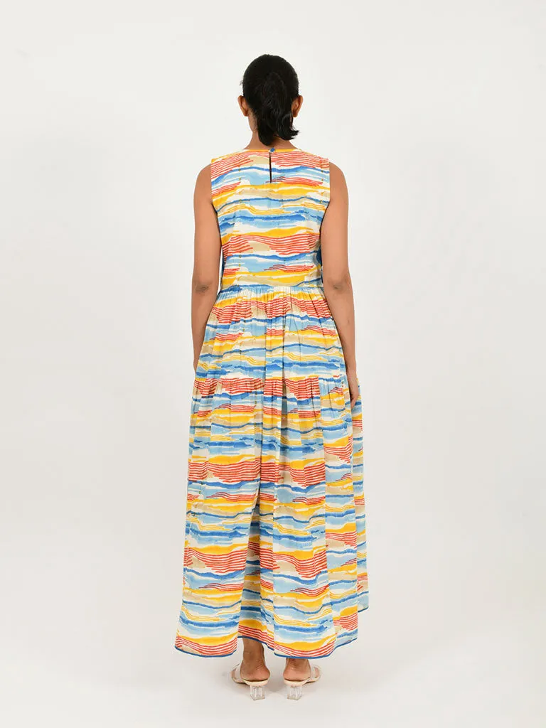 Multi Wave Gather Dress