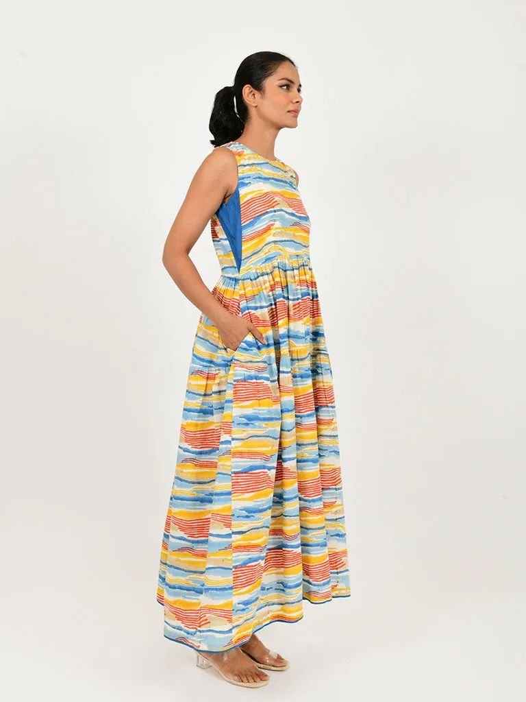 Multi Wave Gather Dress