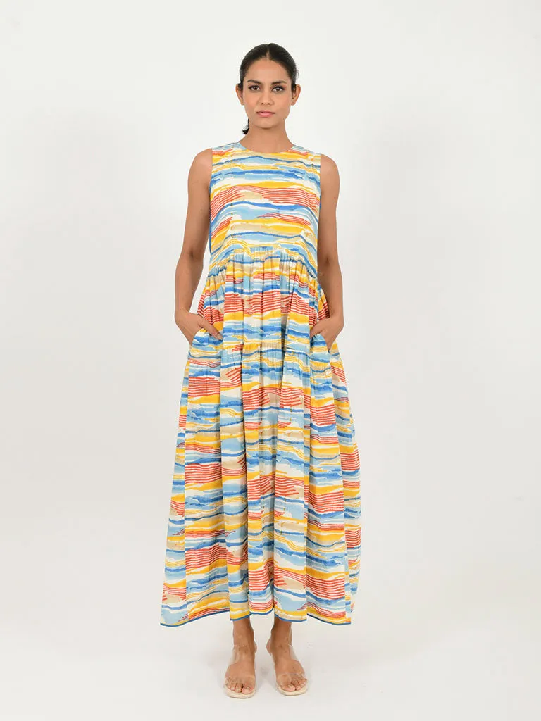 Multi Wave Gather Dress