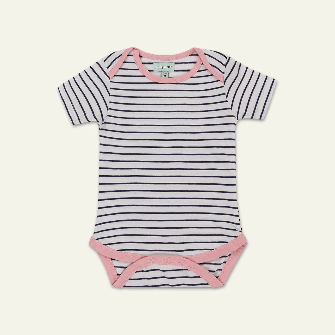 Multicoloured Stripe And Hello Slogan Bodysuit - 2 Pack