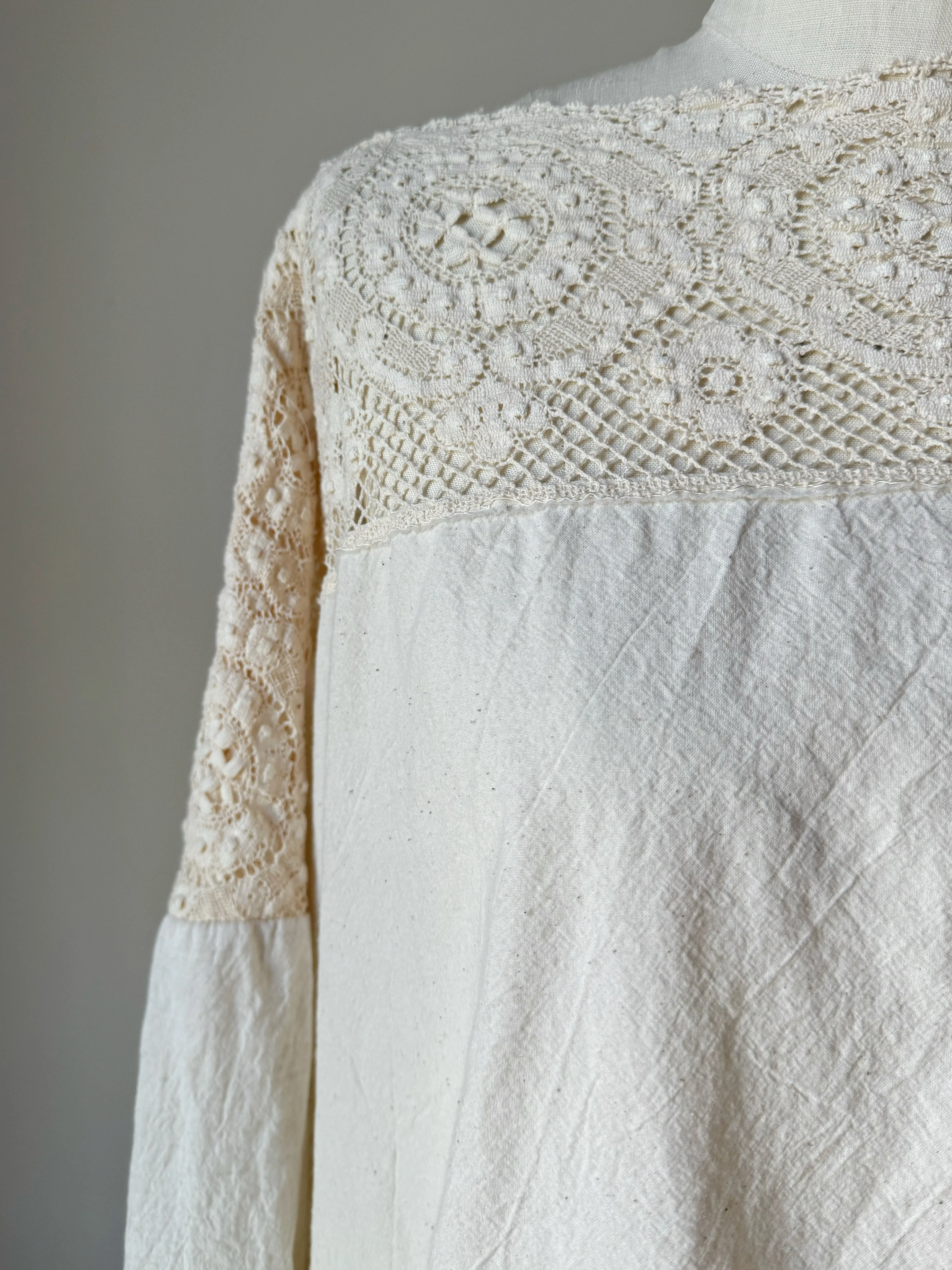 muslin and lace tunic