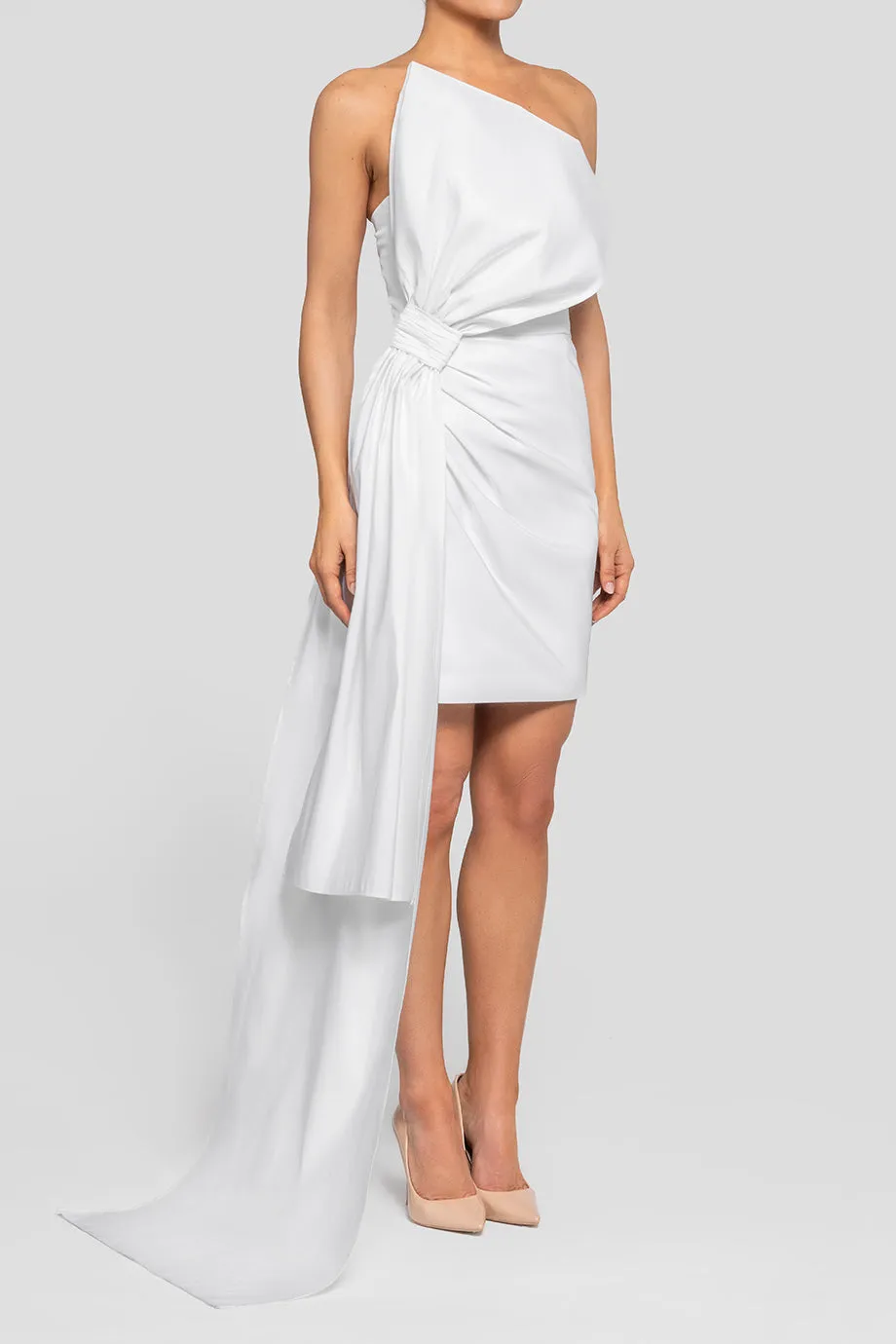 Nadine Silk Faille Mini Dress