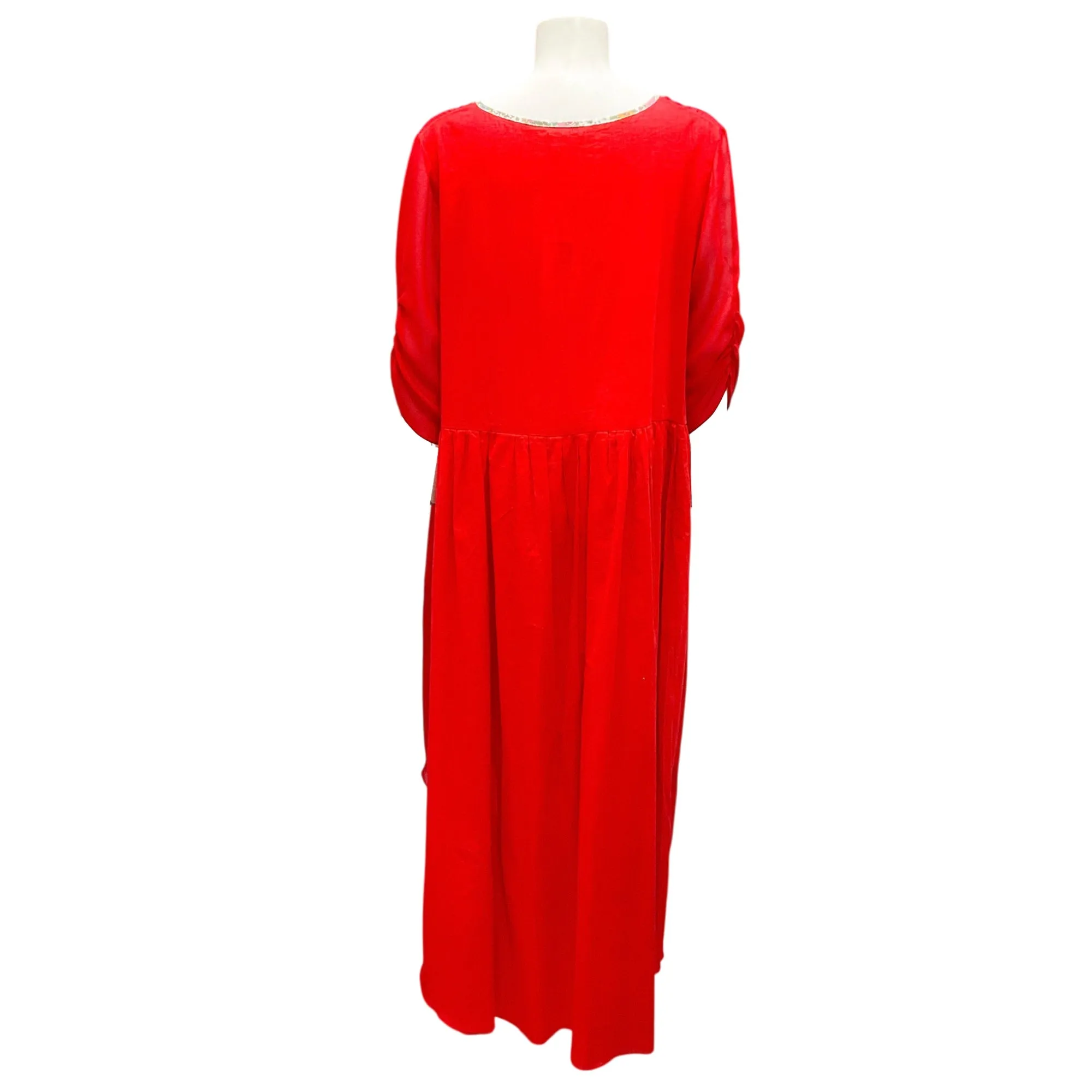 Natasha Zinko Red Silk Kaftan Dress