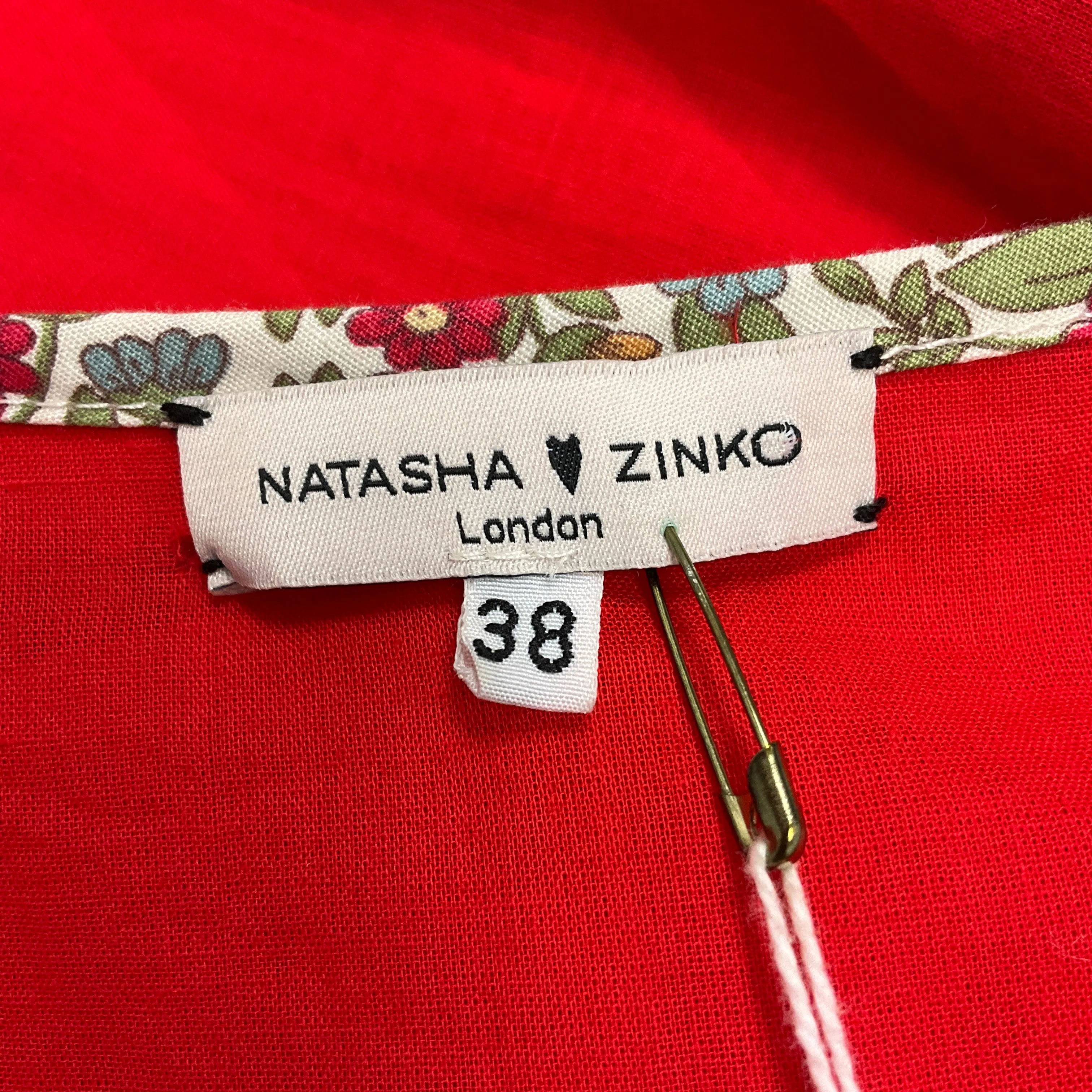 Natasha Zinko Red Silk Kaftan Dress