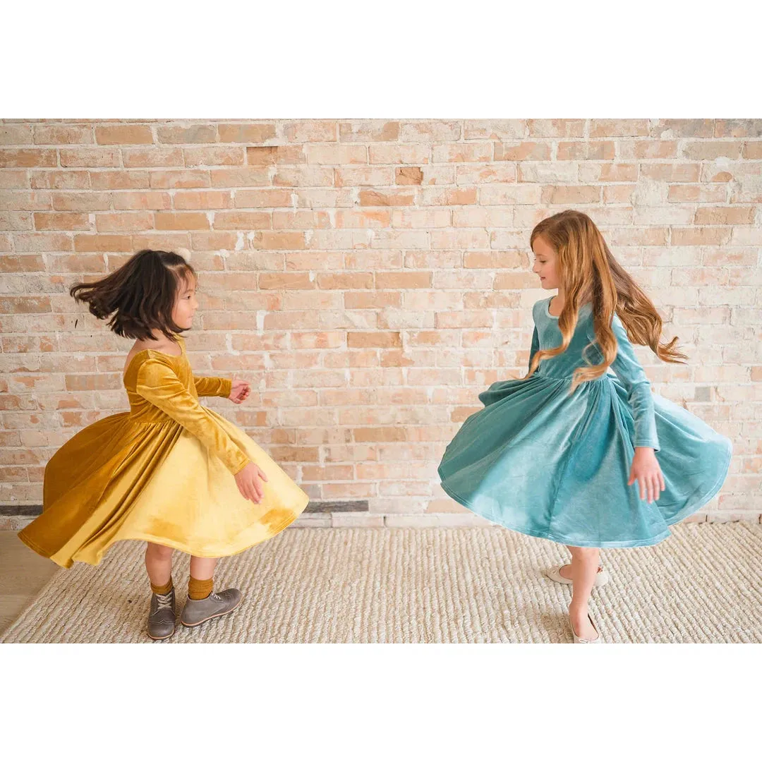 Ollie Jay Golden Velvet Gwendolyn Dress