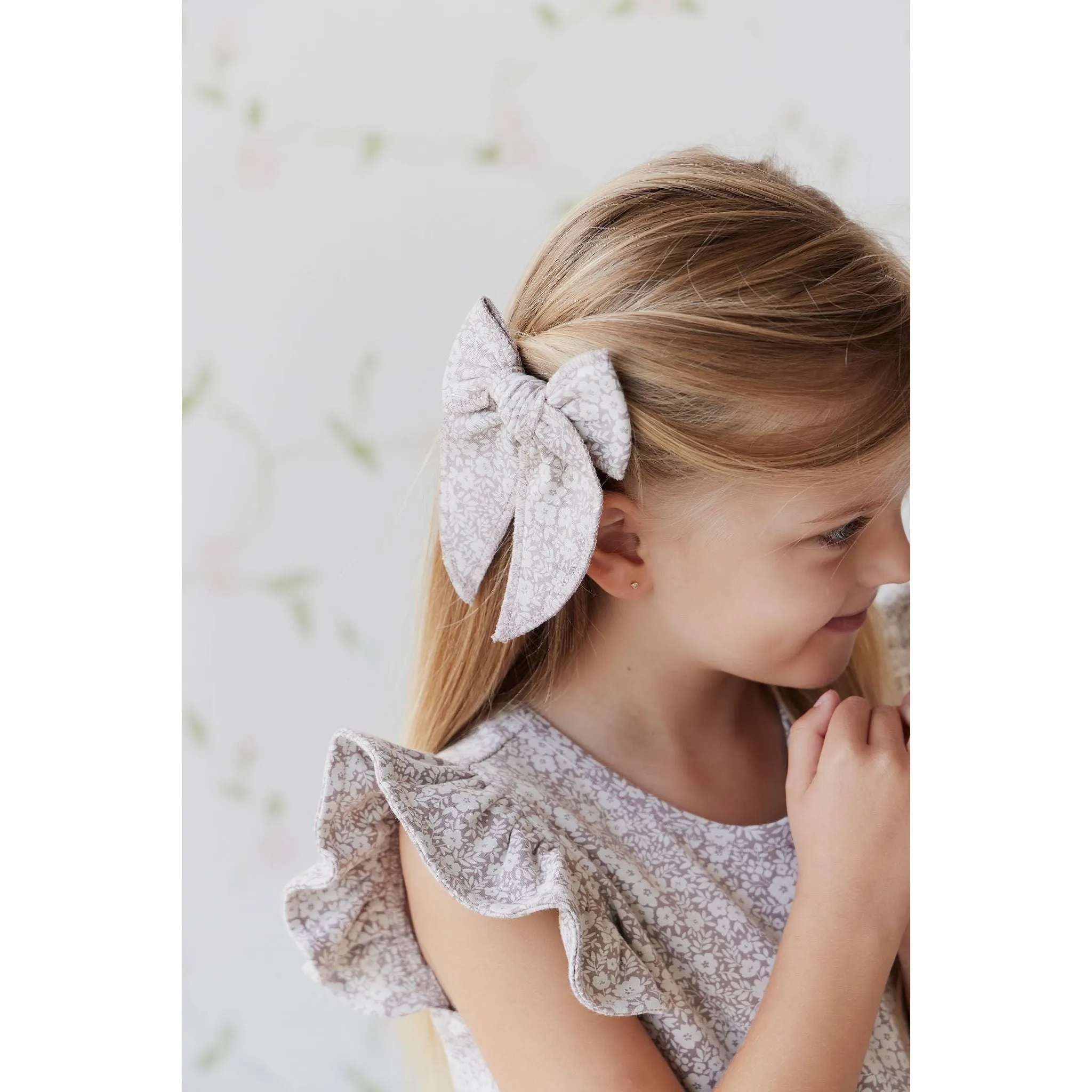 Organic Cotton Ada Dress - Greta Floral Bark