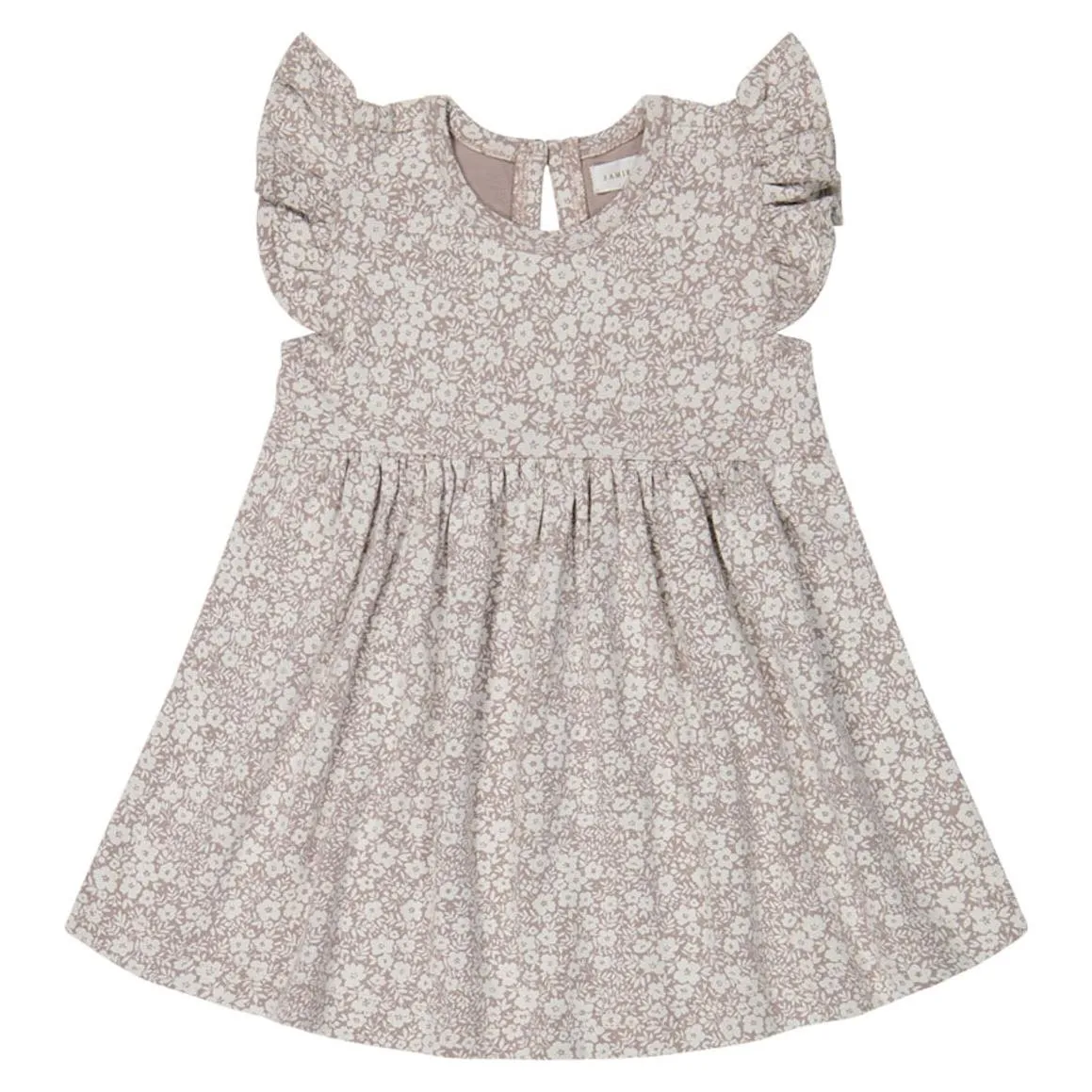 Organic Cotton Ada Dress - Greta Floral Bark