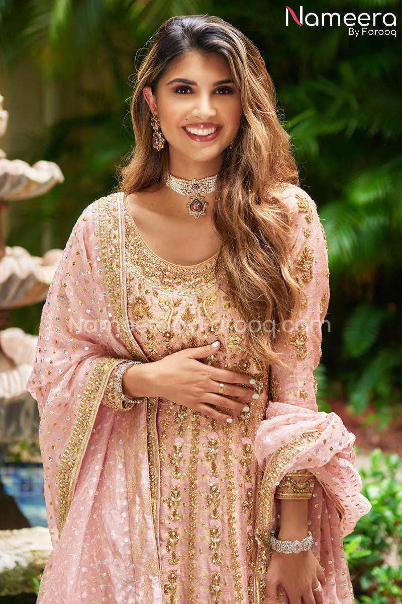 Pakistani Bridal Lehenga Frock Dress Online #BS569