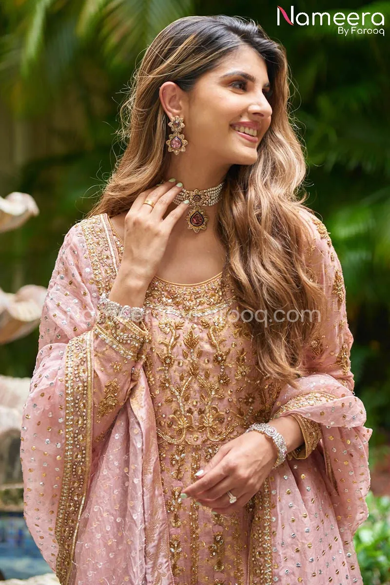Pakistani Bridal Lehenga Frock Dress Online #BS569