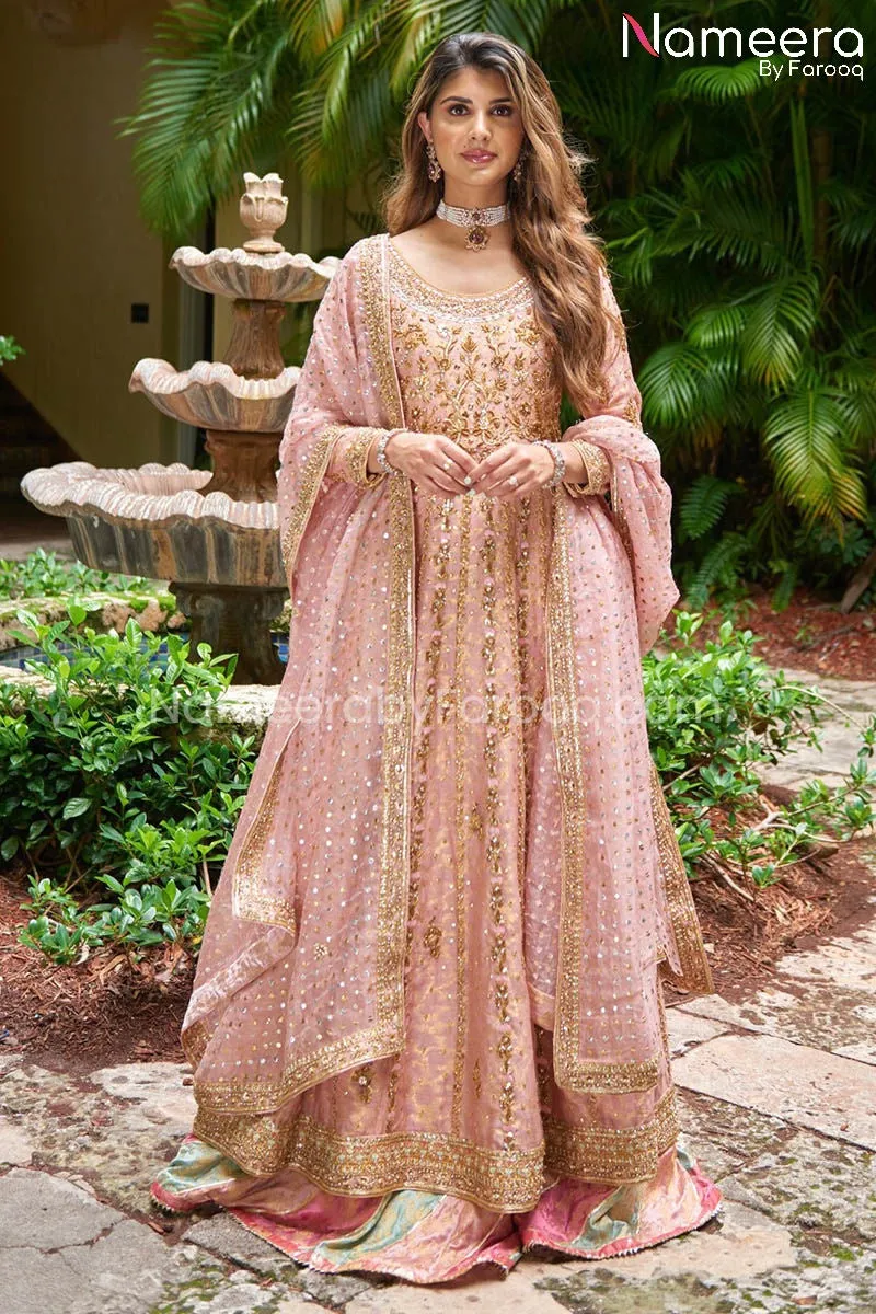 Pakistani Bridal Lehenga Frock Dress Online #BS569
