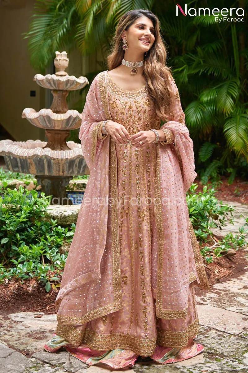 Pakistani Bridal Lehenga Frock Dress Online #BS569