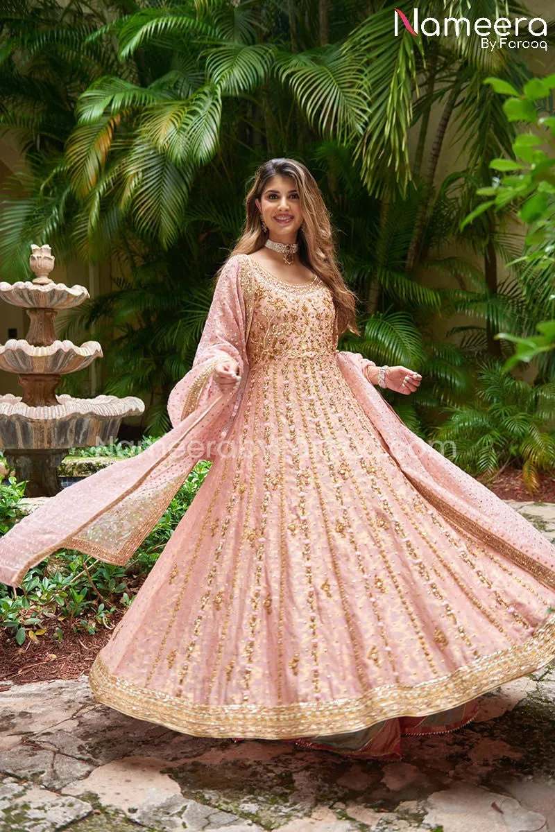 Pakistani Bridal Lehenga Frock Dress Online #BS569