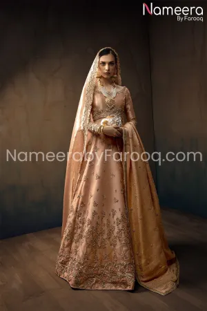 Pakistani Raw Silk Lehenga Choli in Pink Color #BR11