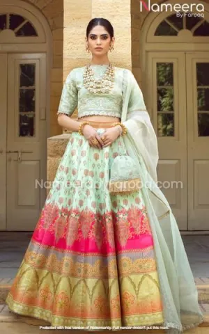 Pakistani Wedding Wear Block Printed Lehenga 2021 #PN93