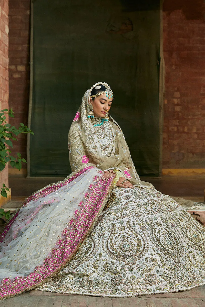 Pearl White Lehenga Choli for Pakistani Wedding Dresses