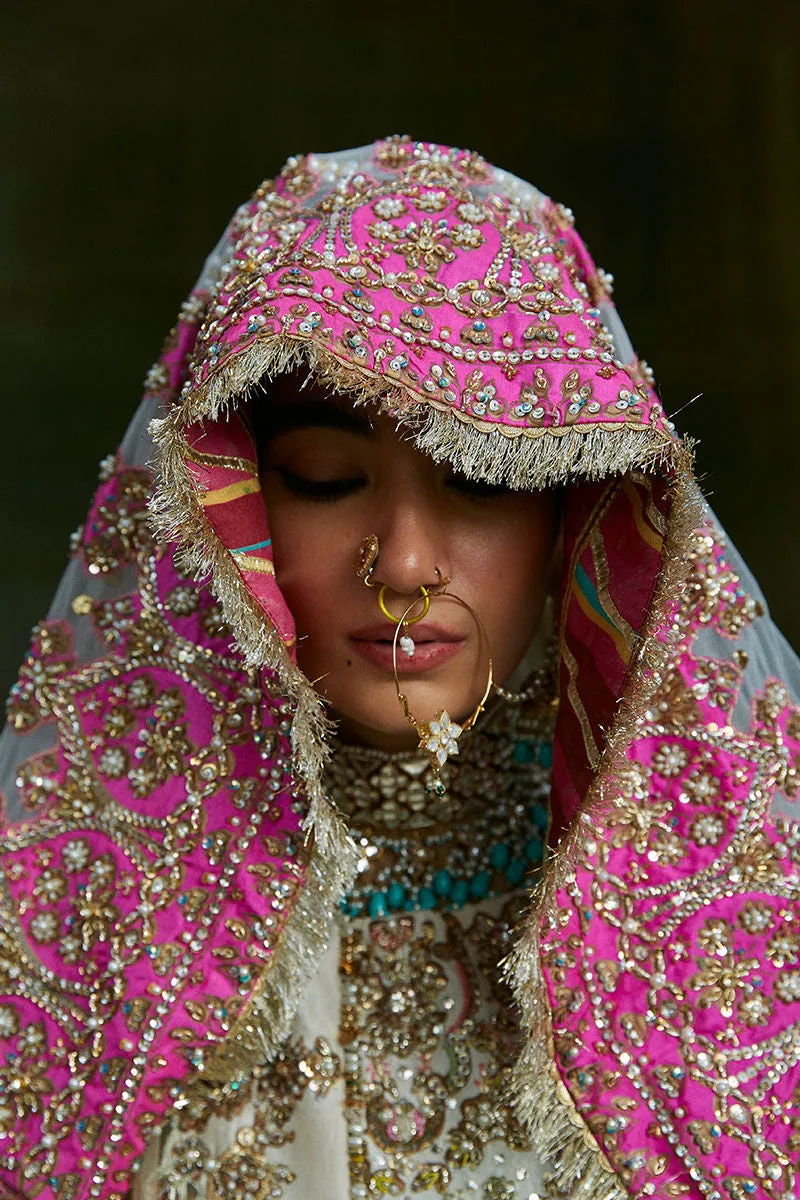 Pearl White Lehenga Choli for Pakistani Wedding Dresses