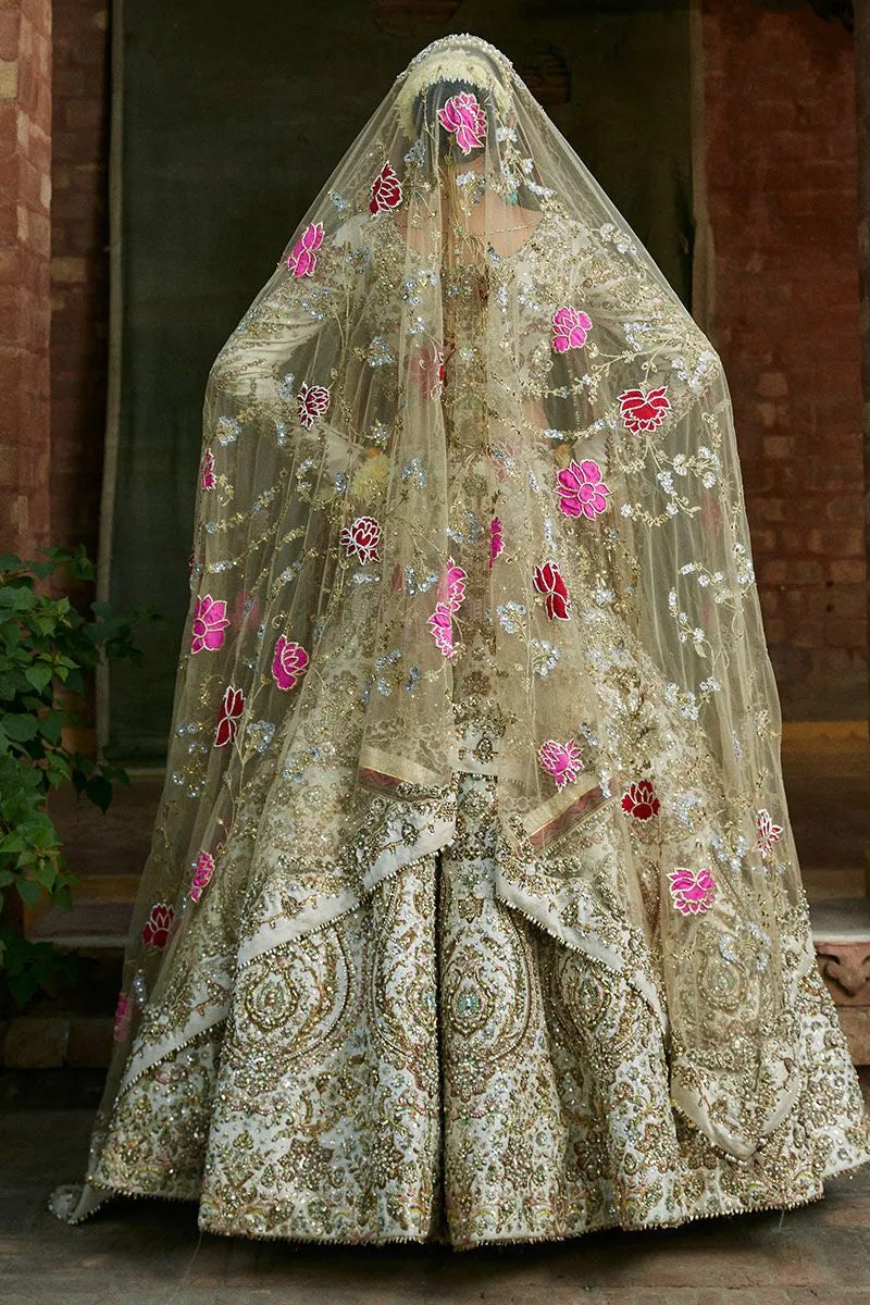 Pearl White Lehenga Choli for Pakistani Wedding Dresses