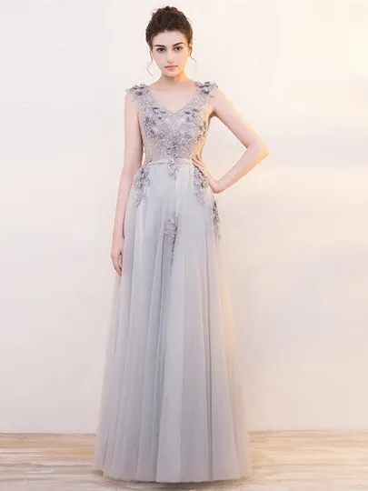 Pearls Sashes Sleeveless Evening Dress