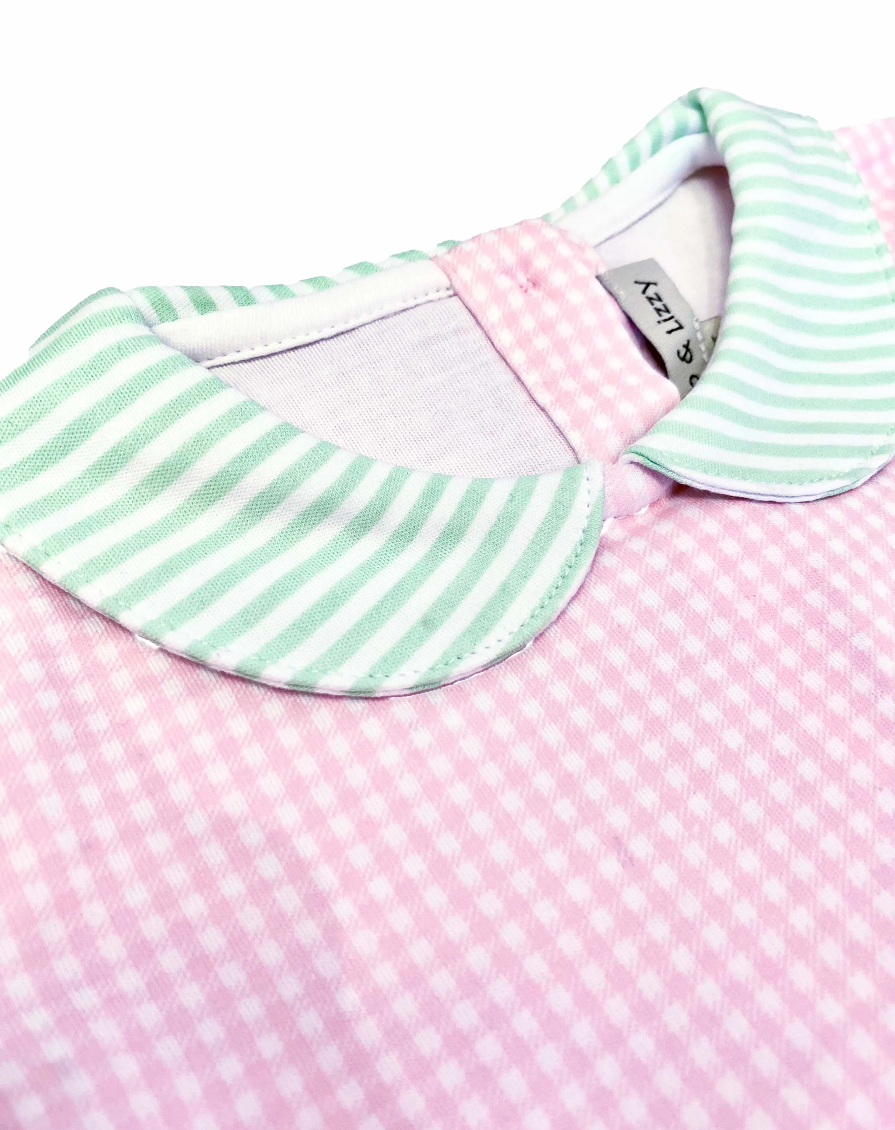 Pink Checks float Girl's Dress - Perfect for Monograming