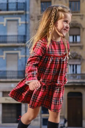 "Makayla" Red Tartan Dress