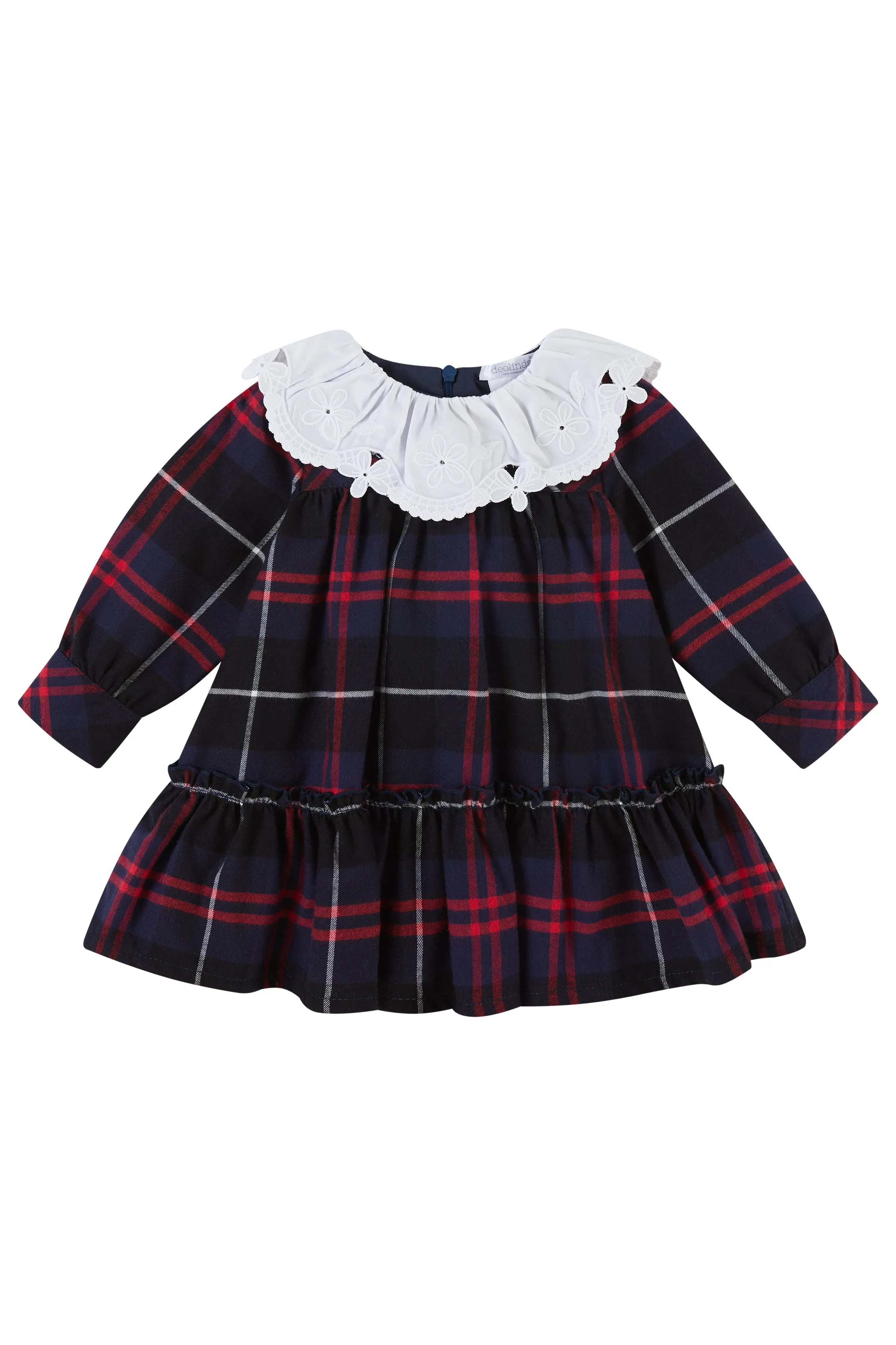 "Yvette" Navy Tartan Dress