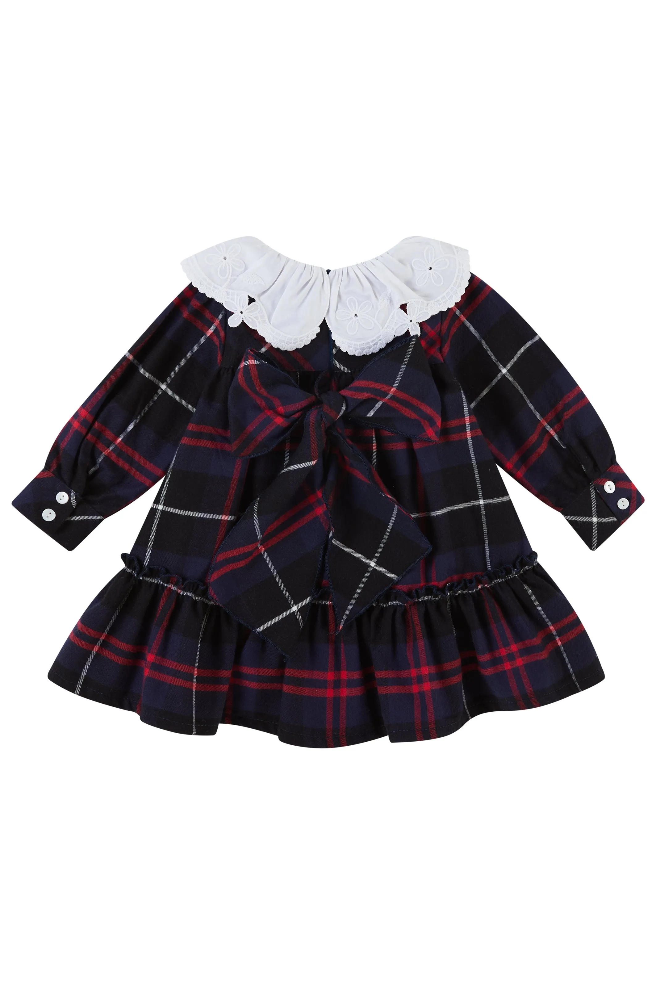 "Yvette" Navy Tartan Dress