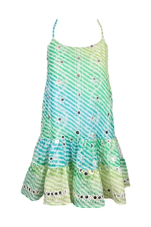 Rainbow Cami Dress with Mirror Embroidery