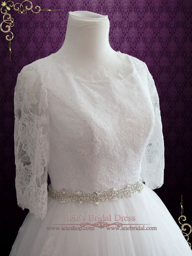 Ready To Wear Lace Ball Gown Wedding Dress with Long Sleeves VERIA