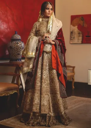 Red anarkali frock by designer beautifully embroidered # B3332