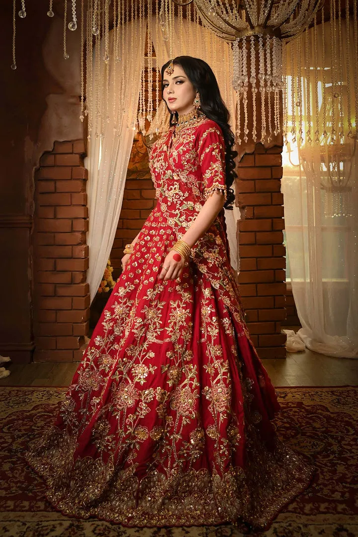 Red Choli Lehenga Dress for Pakistani Bridal Wear