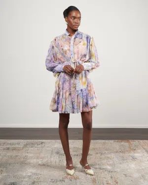 rhythmic lantern mini dress - citrus garden